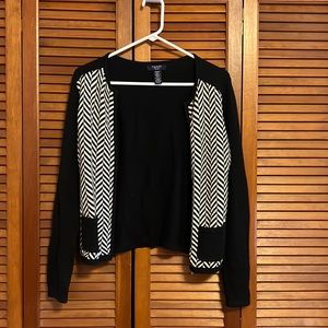 Chaps Striped Zipped Sweater